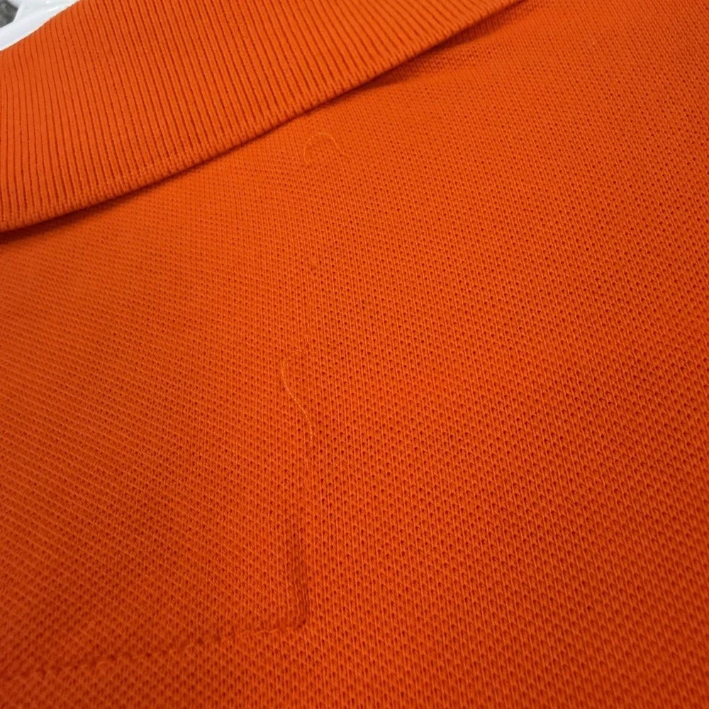 Banana Republic Polo Shirt Mens Large Orange Fitted Pique Stretch Casual Logo